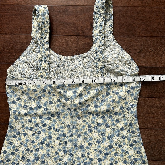Up Front Vintage 90s Y2K Floral Mini Tank Dress S - Picture 7 of 9